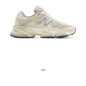 New Balance Cream and Gray Athletic Shoes